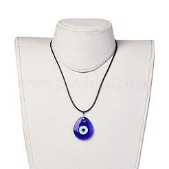 Ожерелья подвески в виде слезы лэмпворк сглаз NJEW-JN02322