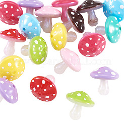 20 perle acrylique opaque lumineuse à placage UV&nbsp;OACR-TA0005-13