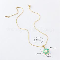 3 шт. французские элегантные ожерелья из нержавеющей стали с имитацией жемчуга в форме цветка для женщин KP5018