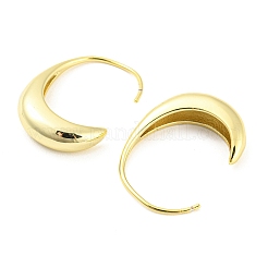 Boucles d'oreilles en laiton avec croissant de lune&nbsp;EJEW-A026-03G