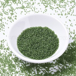 MIYUKIデリカビーズ  シリンダー  日本製シードビーズ  11/0  （db1267)マット透明オリーブ  1.3x1.6mm  穴：0.8mm  約10000個/袋  50 G /袋&nbsp;SEED-X0054-DB1267