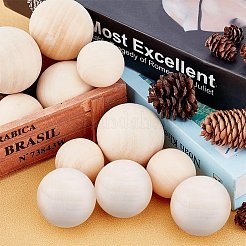Натуральный деревянный круглый шар WOOD-PH0001-17-WH