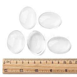 Cabochons de verre transparent de forme ovale&nbsp;X-GGLA-R022-40x30