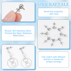 Фурнитура для сережек-гвоздиков из нержавеющей стали 304 STAS-UN0060-01B