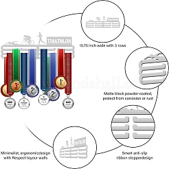 Изготовленная на заказ модная железная вешалка для медалей&nbsp;ODIS-WH0024-003