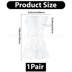 Нарукавники из полиэстерового кружева для невесты&nbsp;AJEW-WH20120-24B