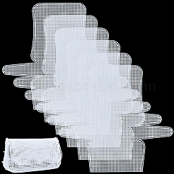 PEキャンバスシート6枚  DIYかぎ針編みバッグメッシュシート  ホワイト  336x357x1.5mm&nbsp;DIY-CY0003-91