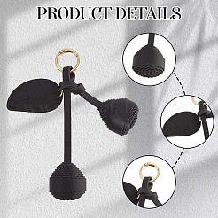 1 шт. искусственная кожа с брелоком из сплава KEYC-SP0001-41A