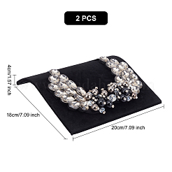 Espositore per gioielli con collana di flanella e carta&nbsp;ODIS-WH0020-72