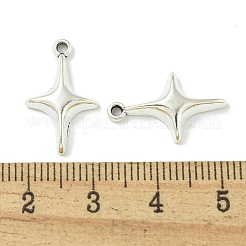 合金のチベット風チャーム  鉛フリー＆カドミウムフリー  スター  アンティークシルバー  19x11.5x3mm  穴：1.5mm  約1351個/1000g&nbsp;TIBE-I026-6000AS