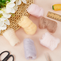 18 шт. 6-х цветная шерстяная ровница своими руками&nbsp;DIY-SP0005-70A