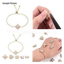 Латунные подвески из прозрачного кубического циркония&nbsp;KK-N284-19G