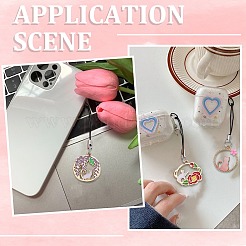 DIY-Set zur Herstellung von Handybändern mit Emaille-Anhängern aus Legierung mit Katzen- und Blumenmotiv&nbsp;DIY-SC0025-52