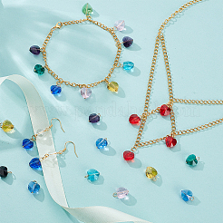 100 шт. Прозрачные стеклянные подвески&nbsp;PALLOY-GA00031