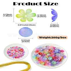 Наборы для изготовления украшений из акрила в виде круглых цветочных бусин своими руками&nbsp;DIY-CJ0002-82