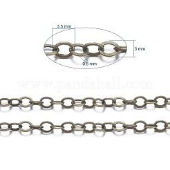 Cadenas portacables ovaladas planas de latón&nbsp;CHC025Y-AB