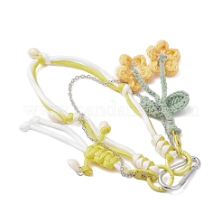 Вязаные крючком цветы-буфы&nbsp;HJEW-JM04395-03