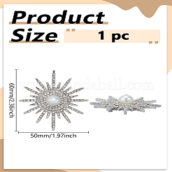 1 шт. броши из сплава подсолнухов со стразами для одежды рюкзака&nbsp;JEWB-LP0004-77