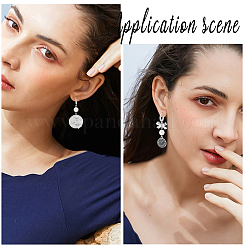 14шт латунные серьги-кольца с микро-паве из прозрачного кубического циркония&nbsp;ZIRC-BBC0003-50