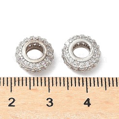 Латунные микро проложить Цирконий Европейский бисером KK-A254-03B-P