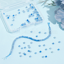 1 нить натуральных окрашенных и подвергнутых термической обработке бусин из синего авантюрина.&nbsp;G-DC0001-05