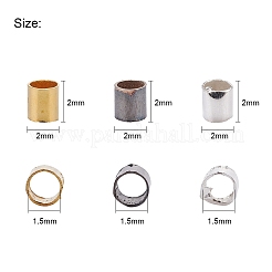 Зажимные бусины из латуни KK-YW0001-21