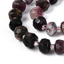 Натуральные разноцветные турмалиновые бусины G-T144-A01-06