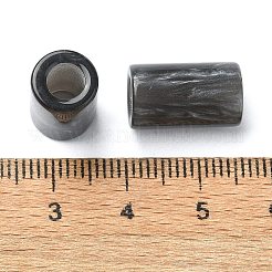 レジンヨーロピアンビーズ  大きな穴列ビーズ  グレー  15x9x9mm  穴：5mm&nbsp;RESI-U008-01B