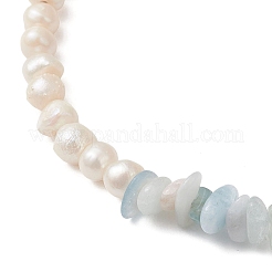 Натуральные кусочки морганита с картофелем&nbsp;NJEW-JN05894-02