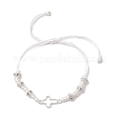 Bracciali a maglie incrociate in lega&nbsp;BJEW-JB11527-02