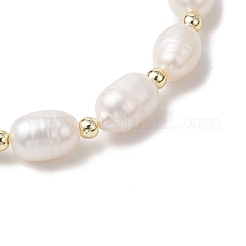 Браслеты из натуральных пресноводных жемчугов для женщин BJEW-JB11593