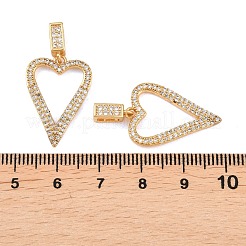 Pendentifs en laiton zircon cubique transparent&nbsp;KK-G552-02G-02