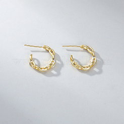 Элегантные японские витые серебряные серьги FG9193