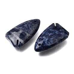 天然石ソーダライトペンダント  魚のチャーム  39~40x22x12mm  穴：2mm&nbsp;GG-CBA6D08-B06