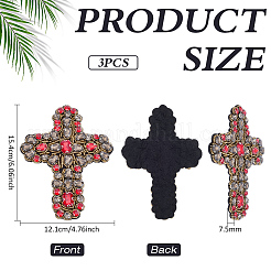 3 Stück Filzglas-Strass-Ornament-Zubehör&nbsp;PATC-FG0003-75