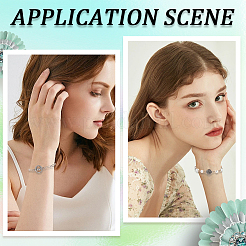 16шт латунные цепочки и скрепки для изготовления браслета&nbsp;MAK-SC0001-39