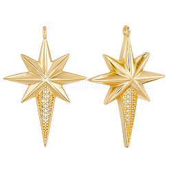 10шт латунные подвески с микропаве и кубическим цирконием KK-BBC0018-47