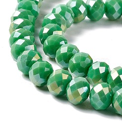 Стеклянные бусины с гальваническим покрытием &nbsp;GLAA-F001-8x6mm-MAB