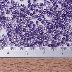 MIYUKIデリカビーズ  シリンダー  日本製シードビーズ  11/0  （db0906)スパークリングパープルライニングクリスタル  1.3x1.6mm  穴：0.8mm  約10000個/袋  50 G /袋&nbsp;SEED-X0054-DB0906