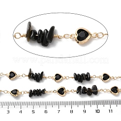 Квадратные звенья латунных стеклянных цепей ручной работы&nbsp;CHC-F019-11G-03