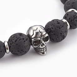 Бусины из натуральной лавы&nbsp;BJEW-JB03959-02