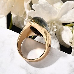 Кольца из смолы с конским глазом&nbsp;LS-RJEW-R006-01G-02