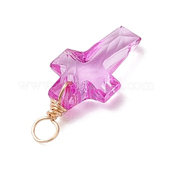 Подвески крест прозрачный акрил PALLOY-JF03190