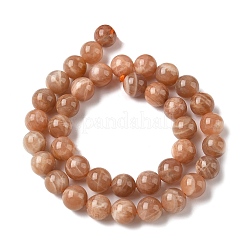 Круглые нити из натуральных бусин из нескольких лунных камней G-I176-09-10mm-01