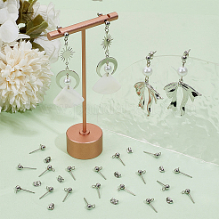 100 шт. фурнитура для сережек-гвоздиков из нержавеющей стали 304 STAS-SP0001-55P