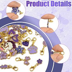 20шт 20 стиля подвеска из сплава эмали украшения&nbsp;HJEW-FS00047