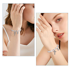 24 Stück Stretch-Armbänder aus Kunstperlen aus Acryl für Damen&nbsp;BJEW-HS00007