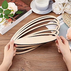 Незаконченный овальный набор из липы&nbsp;DIY-WH0292-48