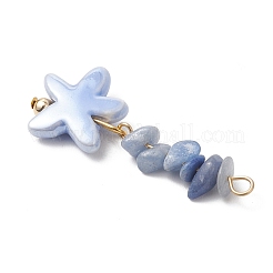 8 Stück Anhänger aus Kirschquarzglas&nbsp;PALLOY-JF05161