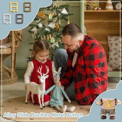 320 шт. 4-х цветные прямоугольные застежки из сплава с пряжками FIND-FG0002-83